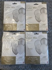 Amscan Platinum Latex Balloons Color Mix 11 inches 60 Balloons Total Party Decor