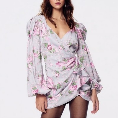 For Love & Lemons Dreamy Romantic Floral Jardin Mini Dress-Women s Size XSmall