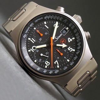 Stunning Sinn 144 AR GMT Titanium Man's Chronograph Watch XLNT COND NO RESERVE