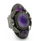 Southwest Sterling Turquoise Amethyst Size 5.25-9.5 Rings Lot of 5 #S5343-1 — photo 7
