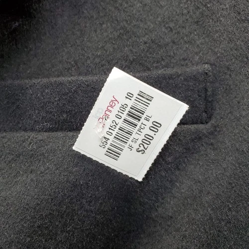 J. Ferrar Wool Trench Coat Mens Small Black Lined Notch Lapel Single Breasted image 7