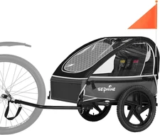Sepnine Kids Bike Trailer, Suitable for 1 to 2 Kids, 12+ Months, Quick Attach to