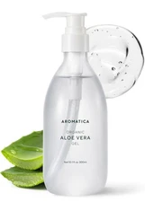 Organic Aloe Vera Gel 10.14oz/300ml, After Sun Care And Sunburn Relief with P...