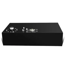 17 GALLON TOP-FEED BLACK COATED ALUMINUM RACING FUEL CELL TANK+CAP+LEVEL SENDER