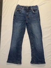 Ariat B4 Jeans Boys Size 14 Blue Relaxed Straight Leg Denim Adjustable Waist