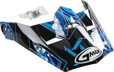 G-Max G046858 Visor for MX-46Y Youth Helmets - Hooper Black/Blue