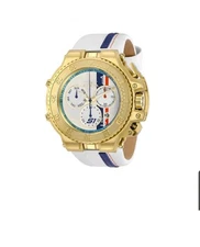 Invicta S1 Rally Race Team Swiss Ronda Z60 58.5mm Gold/White/Blue/Orange Watch. 