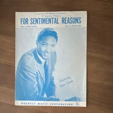 For Sentimental Reasons Duchess Music Corporation 1945 Piano Voice Sheet Music