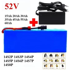 52V 60Ah 14S8P Rechargeable Li-ion Battery Pack with BMS for E-Bike E-Scooter