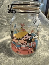 VTG Disney Mickey Mouse & Friends Drive-in Theater Canning Style Jar Anchor Hock