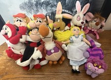 Disney Store Alice In Wonderland Bean Bag Plushie Set