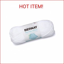 Bernat Handicrafter Cotton Solids Yarn, 1.75 oz, Gauge 4 Medium, 100 Cotton, Wh