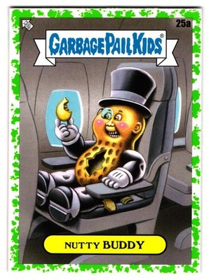 Nutty Buddy Garbage Pail Kids Planters Peanuts Go On Vacation Green 2021