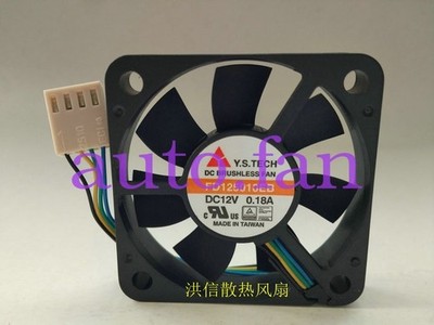 For Y.S.TECH FD125010EB Super     cooling fan 12V 50*50*10mm 4pin PWM #md