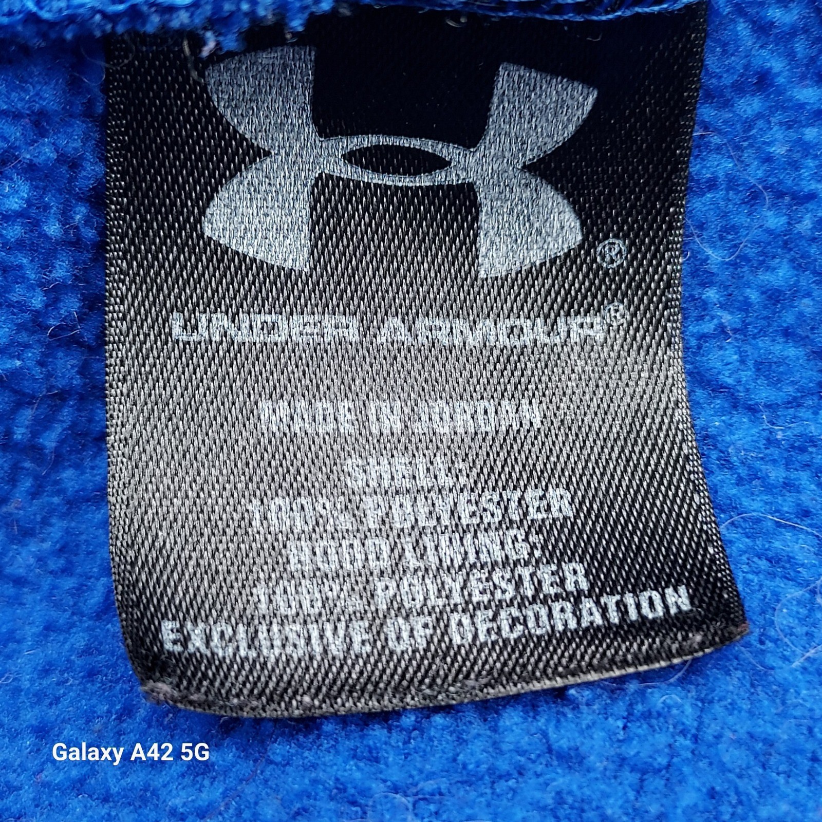 Under Armour Youth Hoodie Pullover Blue Gray Logo Loose Fit MED thumbnail 5