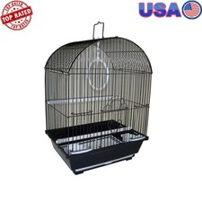 Small Parakeet Cage W/ 2 Perches Swing Easy Cleaning Portable W/ Top Handles