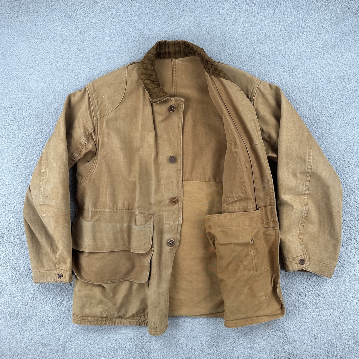 Vtg True Value 1940s Hunting Fishing Outdoors Jacket Chore Coat