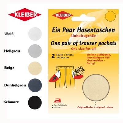Hosentaschen zum Aufbügeln 1Paar Ersatzhosentaschen KLEIBER Bügelflicken Taschen