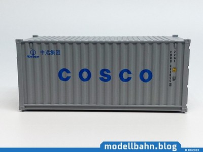 Grauer 20ft Container ''COSCO'' in 1:87 (H0)