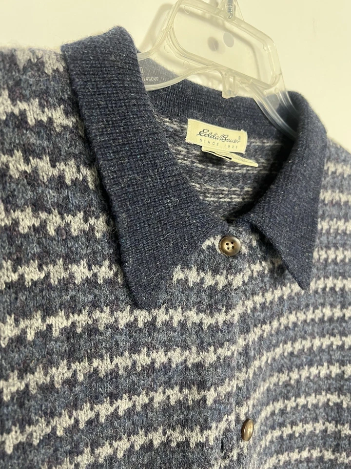 Cárdigan suéter de lana para mujer Eddie Bauer vintage hecho en Hong Kong talla XXL Foto 2 de 4