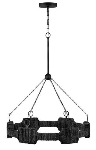 Hinkley Lighting 34106 Raffi 30"W Ring Chandelier - Carbon Black - Picture 4 of 6