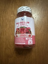 LANHAITUN MAGNESIUM GLCINATE RASBERRY GUMMIES 500MG 60 COUNT EXP.04/26