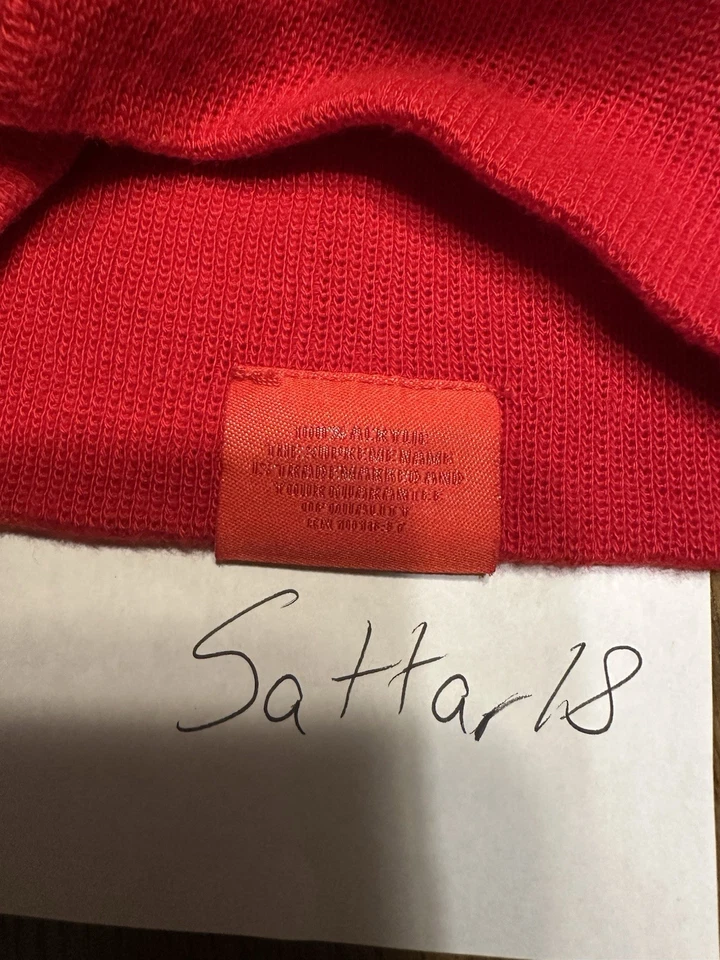 Винтажный оригинальный Supreme Nike Dunk Hi SB звезды Beanie красный белый 2004 коробка логотип - Изображение 3 из 3