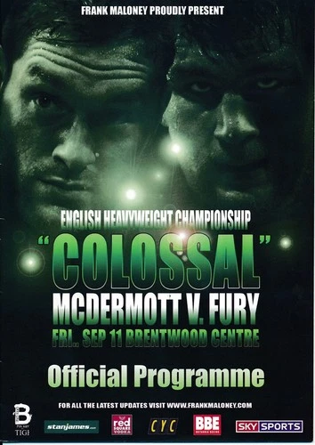 BOXING PROGRAMME - 2009 John McDermott v Tyson Fury @ Brentwood Centre