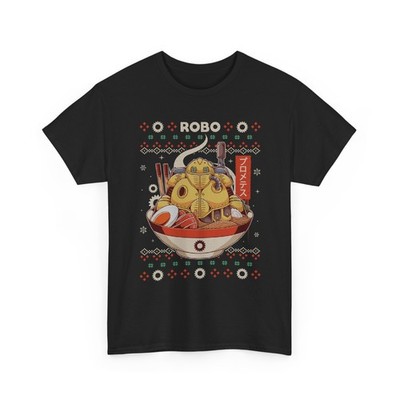 Robo Ramen Christmas Unisex T-Shirt - Chrono Trigger Video Game Shirt - Xmas tee