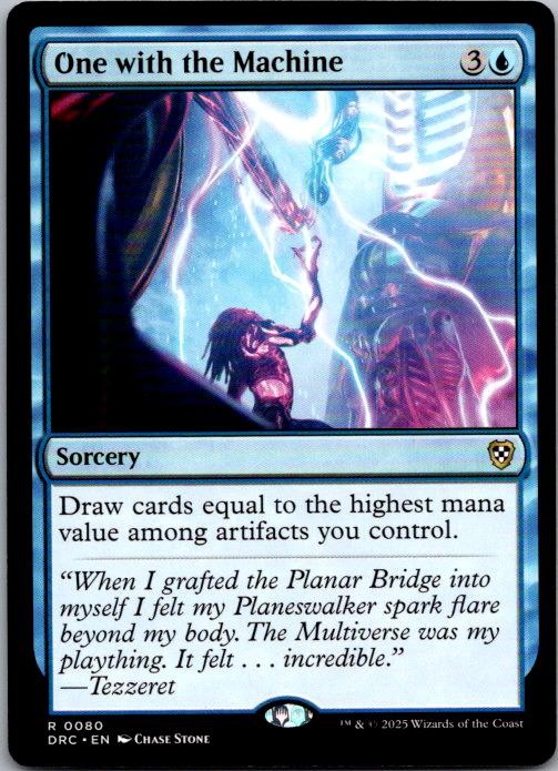 One with the Machine 80 Rare Commander: Aetherdrift Magic: The Gathering NM