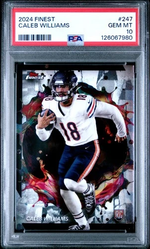 2024 TOPPS FINEST #247 CALEB WILLIAMS ROOKIE RC PSA 10
