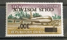 Timbre Dahomey Aériens Colis Postaux Variété Surcharge Renversé N° 9 Neuf** 1967