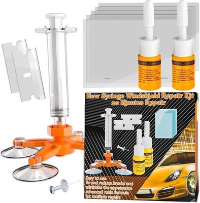 Improved Windshield Repair Kit for Chips and Cracks, Instant Solution for Chips.