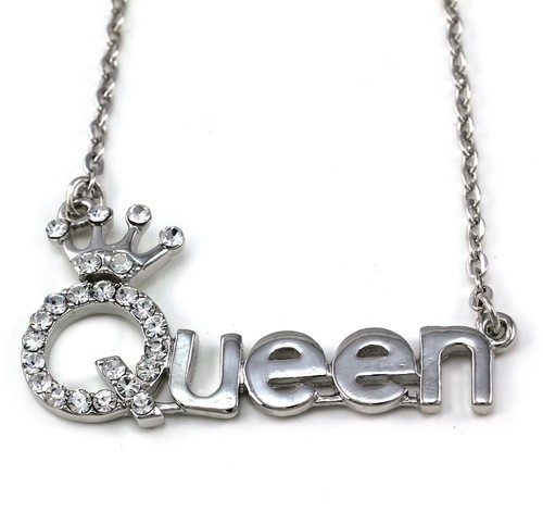 Queen Princess Crown Tiara Pendant Necklace Wedding Bridesmaid Prom Jewelry e1 - Afbeelding 1 van 1