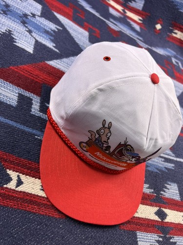 Vtg 1994 Nickelodeon Ren & Stimpy Rocco’s Monsters Blockhead Snapback Hat Cap - Picture 5 of 16