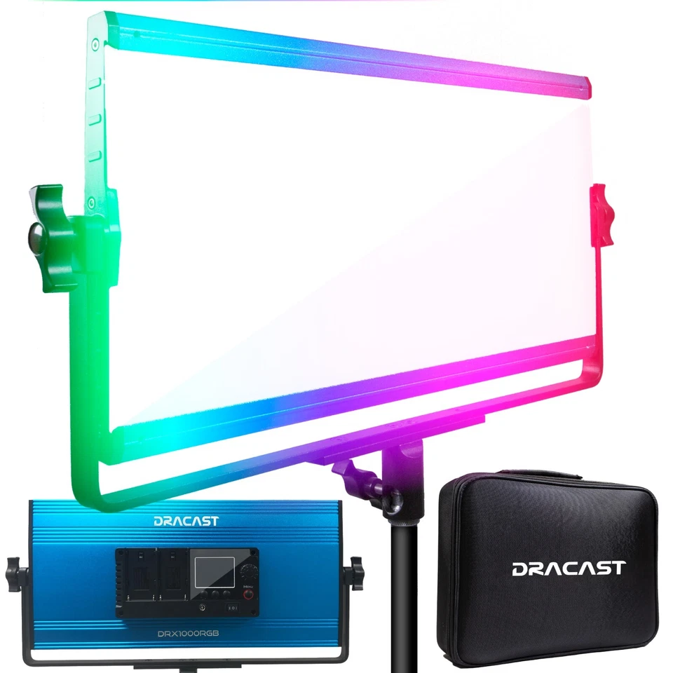 Dracast LED1000 X Series RGB and Bi-Color LED 3 Light Kit with Travel Case - Image 3 of 4