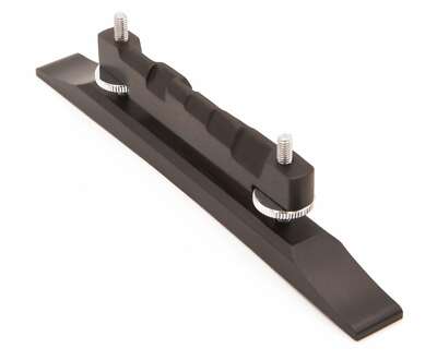 Genuine Tone Ninja solid Ebony Archtop Compensated Guitar Bridge, Nickel posts