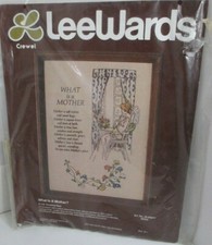 Crewel Kit What is a Mother LeeWards USA Made 35-60877 45232 9"x12" NOS