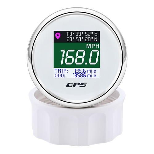 52mm Boat LCD Digital GPS Speedometer Odometer Gauge for Motorcycle Car Truck - Picture 5 of 14