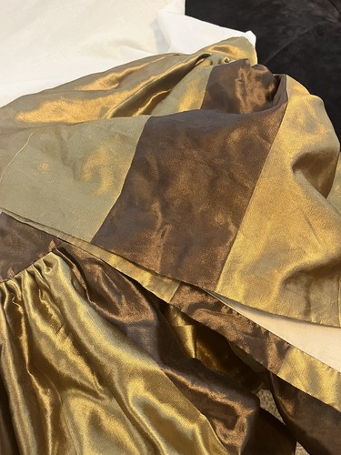 Eastern Accents Daybed Split Corners Bedskirt Striped Gold Brown - Picture 2 of 5