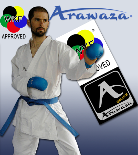 NEW Arawaza KUMITE DELUXE Karate Suit Gi MARTIAL ARTS 8oz WKF APPROVED 160 - 190 - Picture 5 of 10