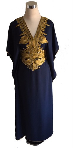 SALE !!! Moroccan kaftan Embroidery Batwing Maxi Dress Dubai Sexy Abaya one size - Picture 50 of 73