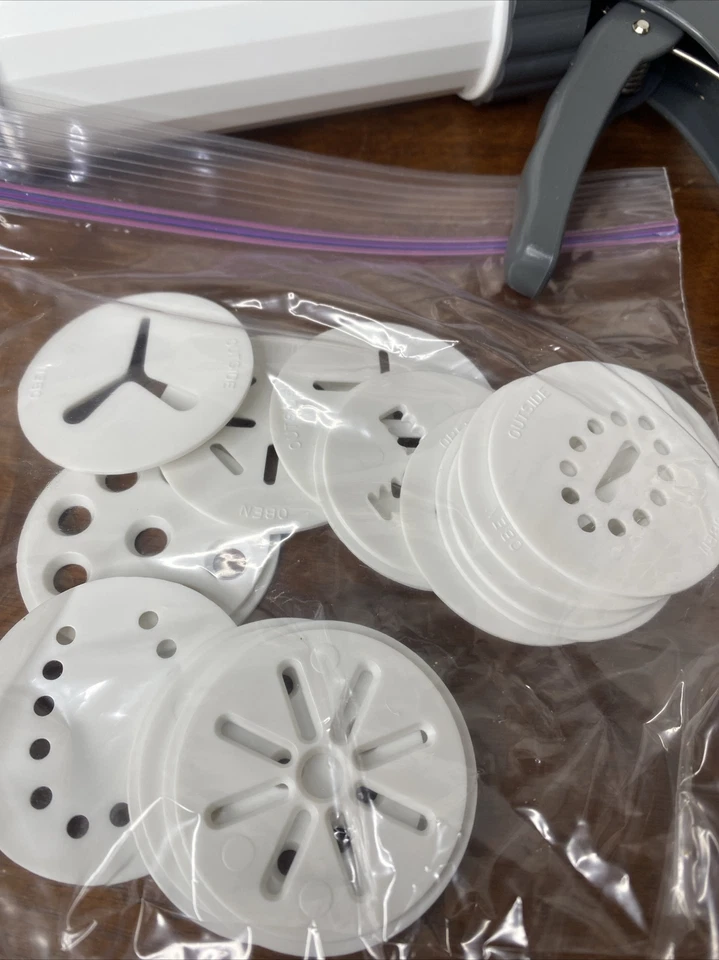 Prensa de galletas Wilton Sprtiz vintage 12 discos diseños galletas 1994 2104-4000 Foto 4 de 4