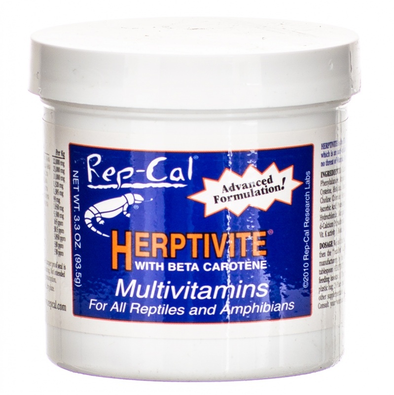 Rep-Cal Herptivite w/ Beta Carotene Multivitamins For All Reptiles & Amphibians