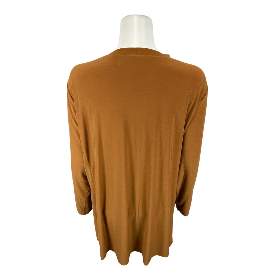 Dennis Basso Women's Sweater Italia Knit Cardigan Toasted Almond X-Small Size - Image 2 of 2