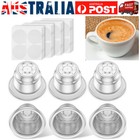 6PCS Stainless Steel Refillable Coffee Capsules Espresso Pods Set for Nespresso