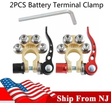 2x Car Battery Cable Post Clamp Terminal Connection Connector Positive&Negative