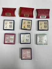 Longaberger Lot Of 9 Tie-Ons Pottery Hanging pieces for your basket