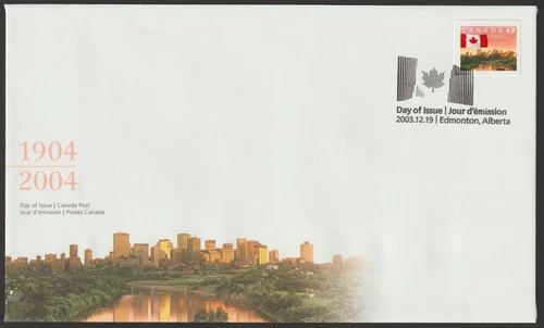 Canada #2011, Flag over Edmonton, Official First Day Cover, FDC 2003