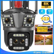 16MP 8K WiFi Camera 12X Zoom Surveillance Camera Video 360° Security 4K Camera